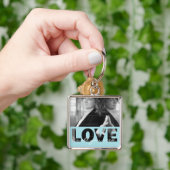 Love Square Metal Photo Sleutelhanger (groot) | Ui (Hand)