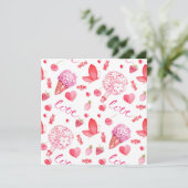 Love Square Notecard voor Handwrite Love Note Kaart (Staand voorkant)
