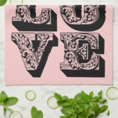 LOVE Square Theedoek (Gevouwen)