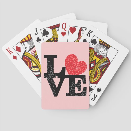 Love Squared Floral Imprint Speelkaarten (Achterkant)