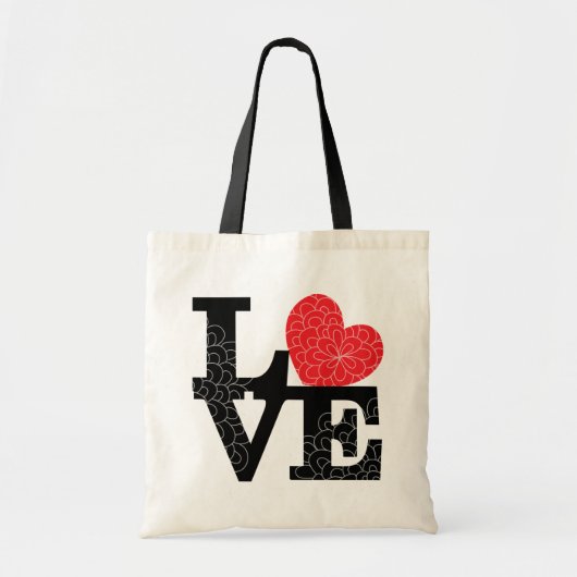 Love Squared Floral Imprint Tote Bag (Voorkant)