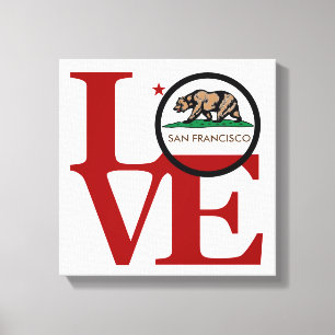 LOVE Squared San Francisco Canvas Afdruk