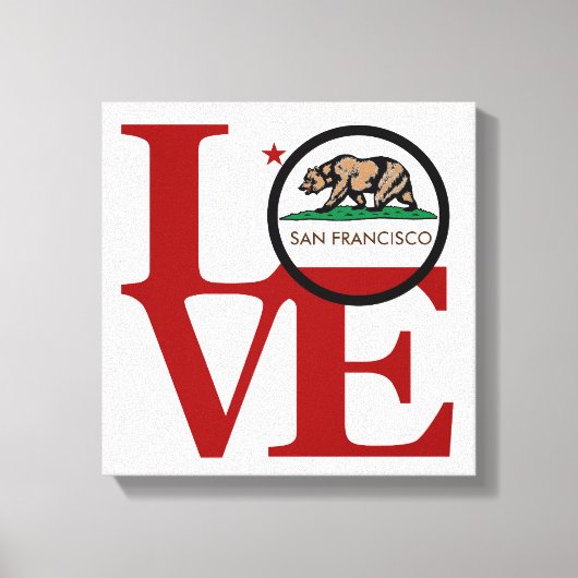 LOVE Squared San Francisco Canvas Afdruk (Voorkant)