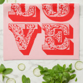 LOVE Squared Theedoek (Gevouwen)