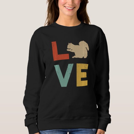 Love Squirrel Rodent Women's Squirrel Trui (Voorkant)
