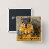 Love Squirrel_ Vierkante Button 5,1 Cm (Voorkant /achterkant)