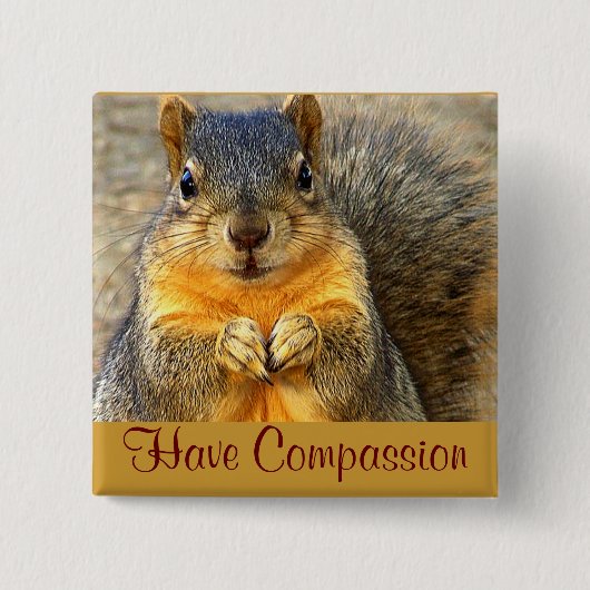 Love Squirrel_ Vierkante Button 5,1 Cm (Voorkant)