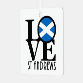 LOVE St Andrews Scotland Metalen Ornament (Voorkant links)
