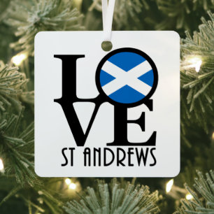 LOVE St Andrews Scotland Metalen Ornament