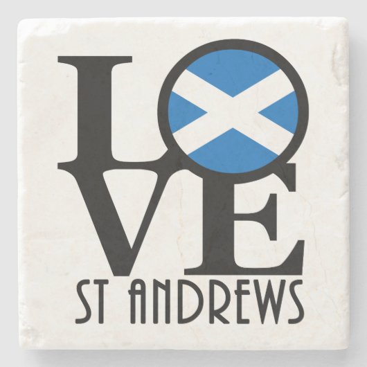 LOVE St Andrews Scotland Stenen Onderzetter (Voorkant)