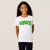 Love St. Patricks Day Girls Top Paddy Shirt Lucky (Voorkant volledig)