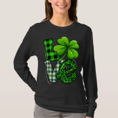 Love St Patricks Day Matching Family Shamrock Gree T-shirt (Voorkant)