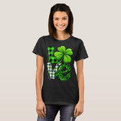 Love St Patricks Day Matching Family Shamrock Gree T-shirt (Voorkant volledig)