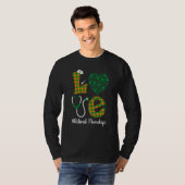 Love St Patrick's Retired Nurse Life Irish Shamroc T-shirt (Voorkant volledig)