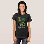 Love St Patrick's Retired Nurse Life Irish Shamroc T-shirt (Voorkant volledig)