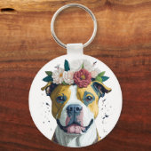 Love Staffordshire Bull Terrier - Ik hou van mijn  Sleutelhanger (Achterkant)