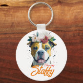 Love Staffordshire Bull Terrier - Ik hou van mijn  Sleutelhanger (Voorkant)