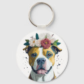 Love Staffordshire Bull Terrier - Ik hou van mijn  Sleutelhanger (Achterkant)