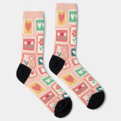 Love Stamps Pattern Crew Socks Sokken (Rechts)
