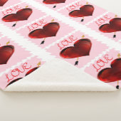 Love Stamps Sherpa Blanket Deken (3/4)