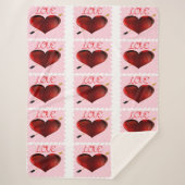 Love Stamps Sherpa Blanket Sherpa Deken (Voorkant)