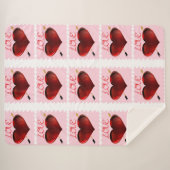 Love Stamps Sherpa Blanket Sherpa Deken (Voorkant (horizontaal))