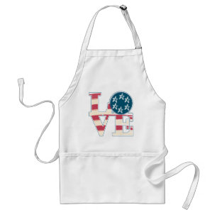 LOVE Stars en Stripes Standaard Schort
