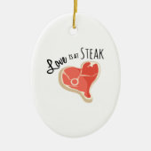Love Steak Keramisch Ornament (Voorkant)
