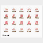 Love Steak Ronde Sticker (Vel)