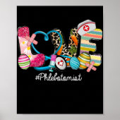 LOVE Stethoscoop Flebotomist Leven Poster (Voorkant)