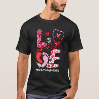 LOVE Stethoscoop Moeder Baby Zuster Life Valentijn T-shirt
