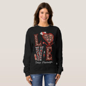 Love Stethoscope Heart Leopard Nurse Manager For N Trui (Voorkant volledig)