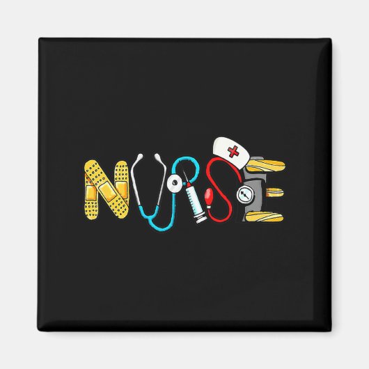Love Stethoscope Nurse Life Valentine Day Women  Magneet (Voorkant)