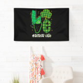 Love Stethoscope Scrub Life Shamrock Patricks Day Spandoek (Insitu)