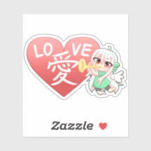LOVE Sticker 愛 ステッカー 【 HayaTikaze 】