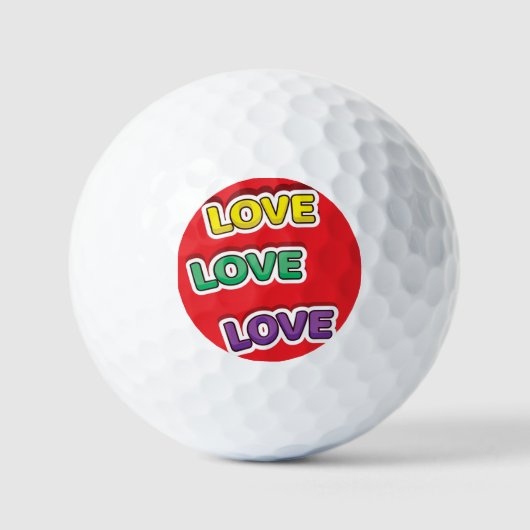 Love Sticker Golfballen (Voorkant)