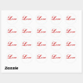 Love Sticker voor Envelope Seal Rood en wit (Vel)
