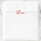 Love Sticker voor Envelope Seal Rood en wit (Tas)