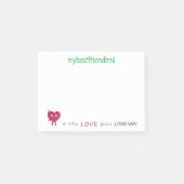 Love Sticky Notepad Post-it® Notes (Voorkant)