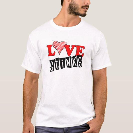 Love Stinks Anti-Valentijnse T-shirts (Voorkant)