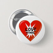 Love Stinks Button (Voorkant /achterkant)
