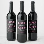 Love Stinks Laten we grappige Valentijn Wine Label Wijn Etiket (Flessen)