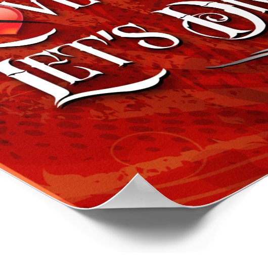 Love Stinks Lets Drink Poster (Hoek)