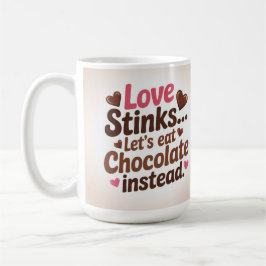 Love stinks let's eat chocolate instead  koffiemok