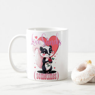 Love Stinks (Sometimes) Cute Skunk Mug Koffiemok