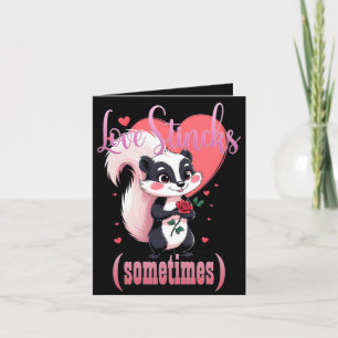 Love Stinks (Sometimes) Valentine Skunk Card Feestdagen Kaart