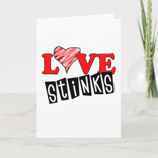Love Stinks Wenskaarten Feestdagen Kaart (Voorkant)