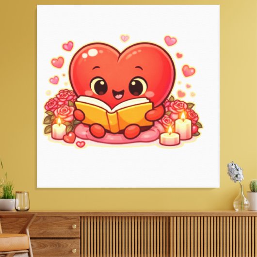 Love Stories Begin Within the Heart Canvas Afdruk (Insitu (Woonkamer))