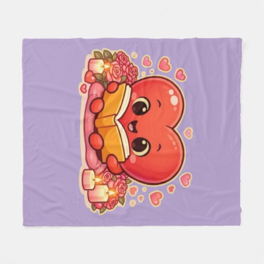 Love Stories Begin Within the Heart Fleece Deken (Voorkant (Horizontaal))