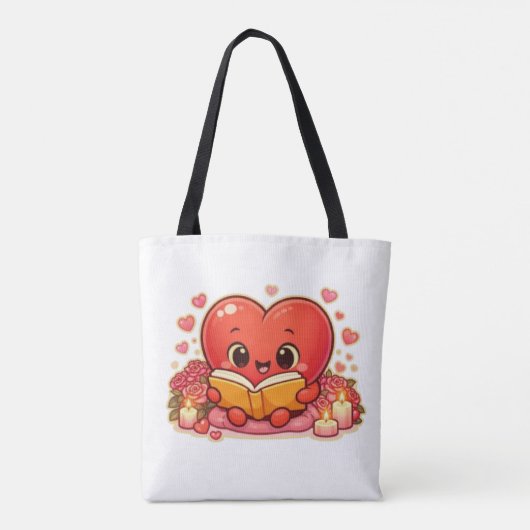 Love Stories Begin Within the Heart Tote Bag (Achterkant)